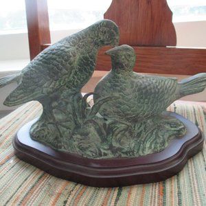 Toyo Pair of Birds cast metal vintage figurine